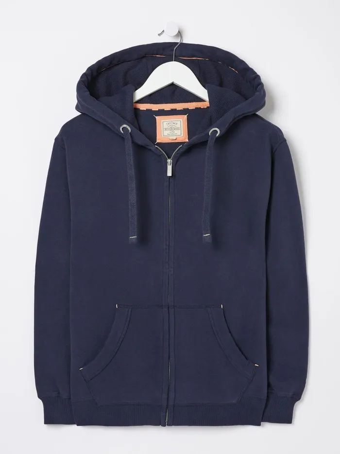 Women Sweatshirts and Hoodies Fat Face Amy Blue Navy Zip Through Hoodie