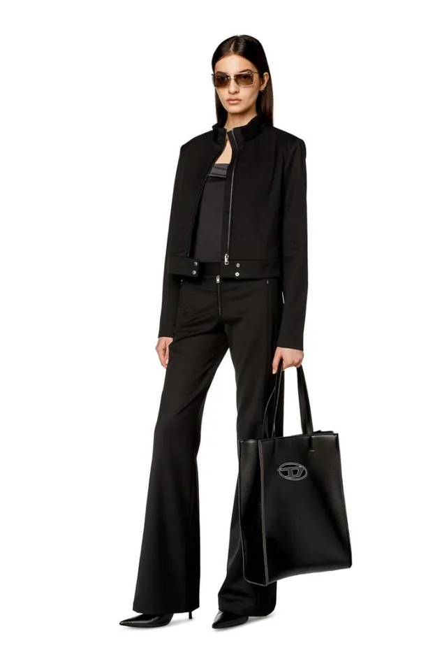 Women TDraper Black Diesel Tshirts And Tops