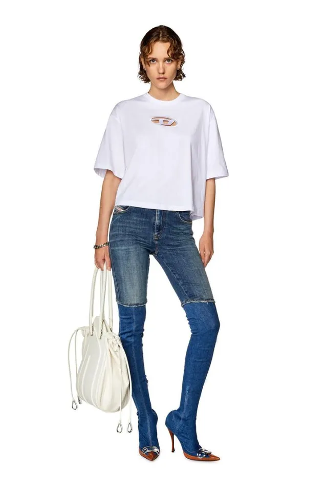 Women TRowyOd White Diesel Tshirts And Tops