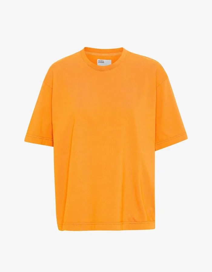 Women TShirts Colorful Standard Oversized Organic TShirt Sunny Orange