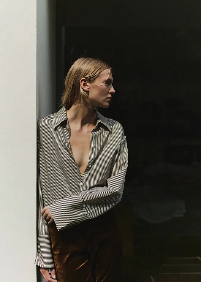 Women Tops Citizens Of Humanity Camilia Shirt In Venetian Stripe