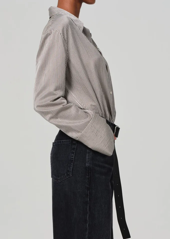 Women Tops Citizens Of Humanity Camilia Shirt In Venetian Stripe