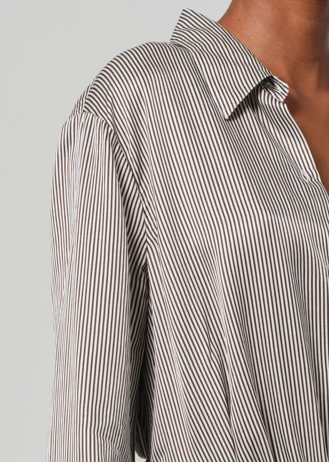 Women Tops Citizens Of Humanity Camilia Shirt In Venetian Stripe