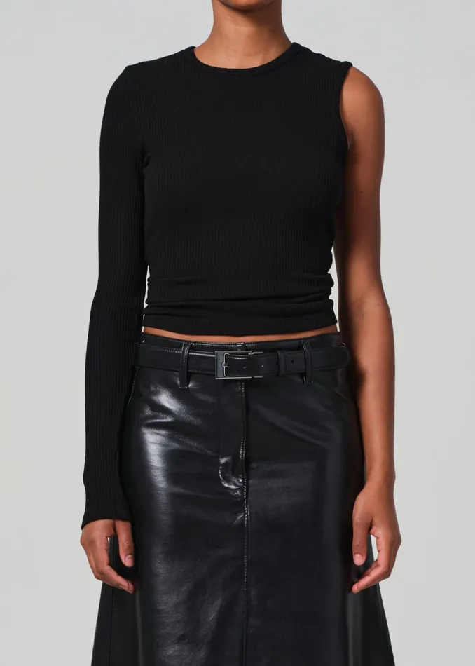 Women Tops Citizens Of Humanity Fellina One Sleeve In Black