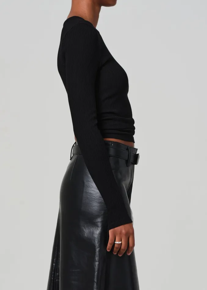 Women Tops Citizens Of Humanity Fellina One Sleeve In Black