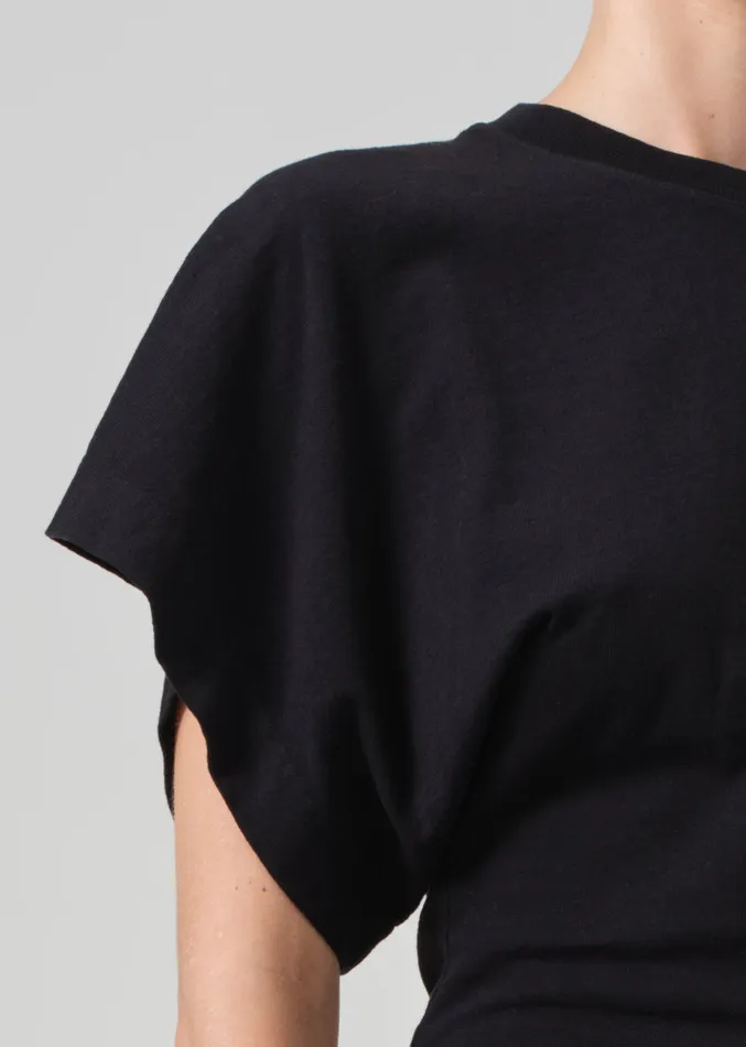 Women Tops Citizens Of Humanity Fiora Origami Tee In Black
