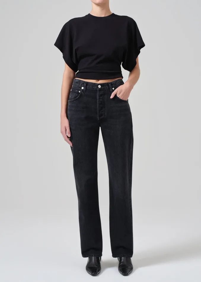 Women Tops Citizens Of Humanity Fiora Origami Tee In Black