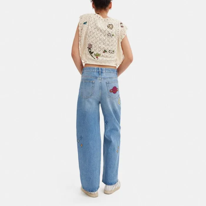 Women Tops Coach Coach X Observed By Us Pointelle Crop Top Ivory Multi