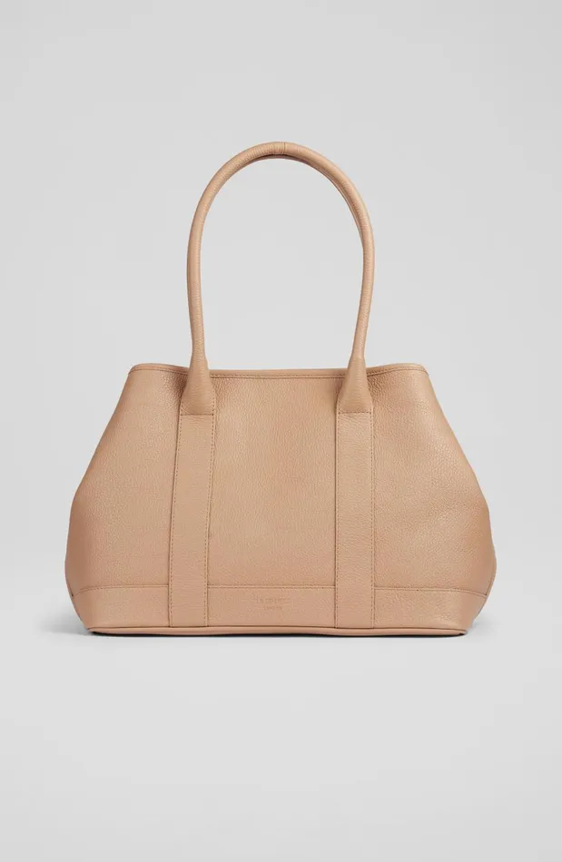 Women Tote Bags LKBennett Laurie Camel Grainy Leather Tote Bag Women Tote Bags LKBennett Laurie Camel Grainy Leather Tote Bag