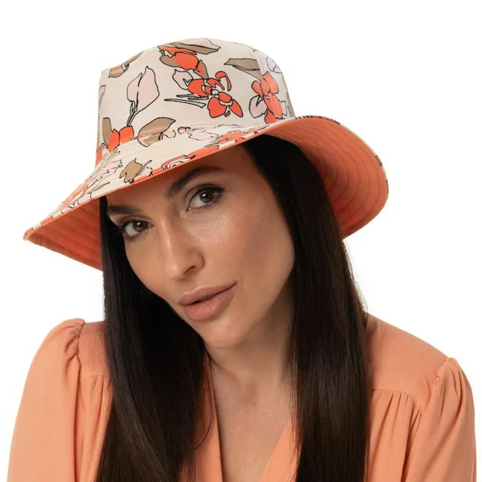 Women Traveler Hats Mayser Odine Flower Rain Hat With UV Protection Apricot Women Traveler Hats Mayser Odine Flower Rain Hat With UV Protection Apricot