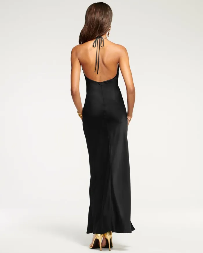 Women Valentina Plunging Maxi Dress Black Ramy Brook Dresses