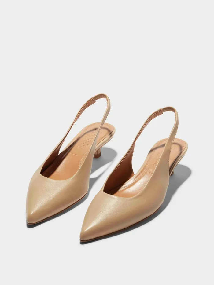 Women Valerie Nappa Leather Slingback Pumps Aeyde Slingbacks