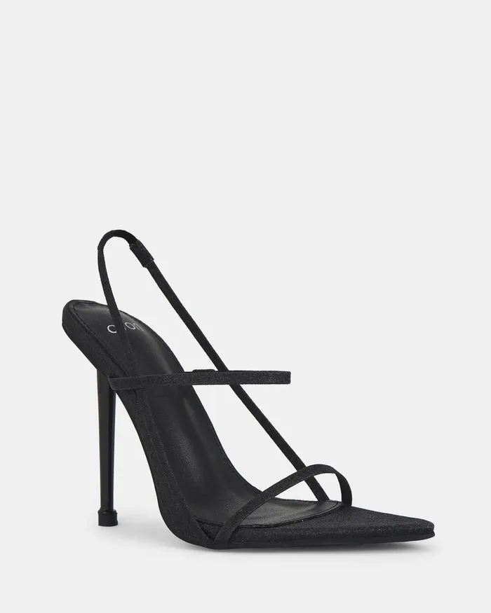 Women ZISSY Black Glitter Party NOVO Shoes