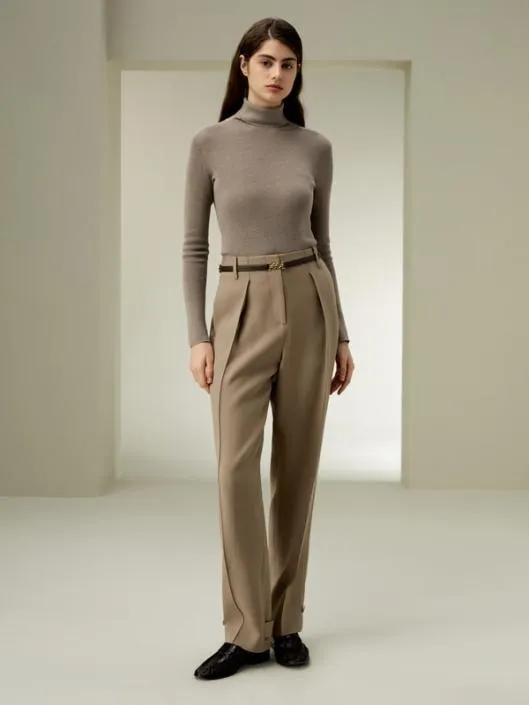 Wool Silk Blend Barrel Pants Women Lilysilk Essentials