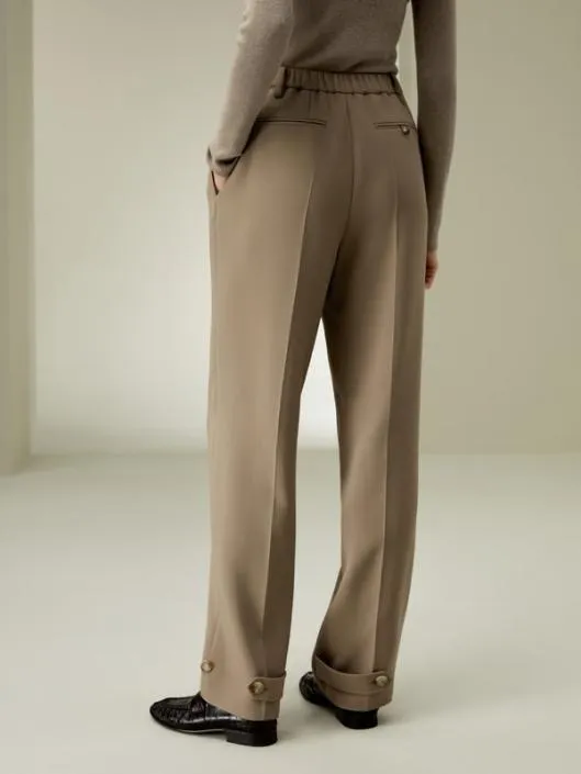 Wool Silk Blend Barrel Pants Women Lilysilk Essentials