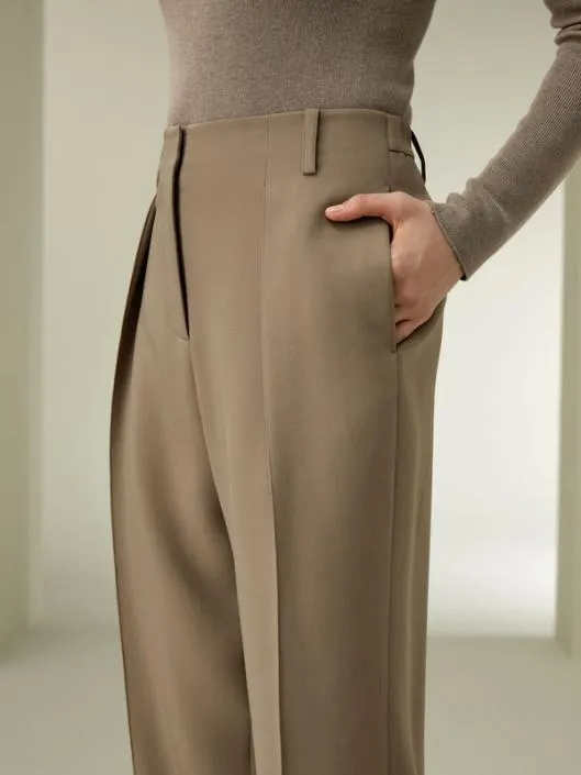 Wool Silk Blend Barrel Pants Women Lilysilk Essentials