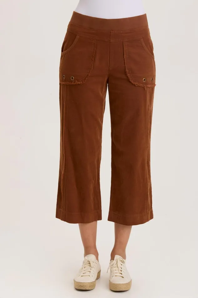 XCVI Cord Trumble Crop Women Crops