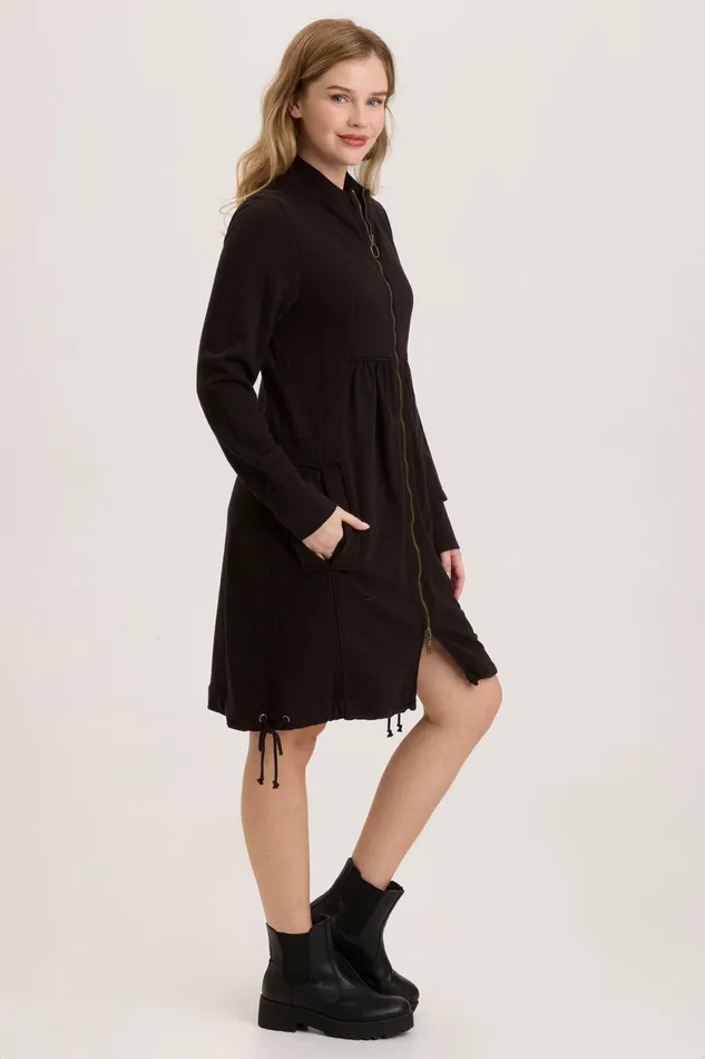 XCVI Fleece FunnelNeck Longcoat Women Jackets