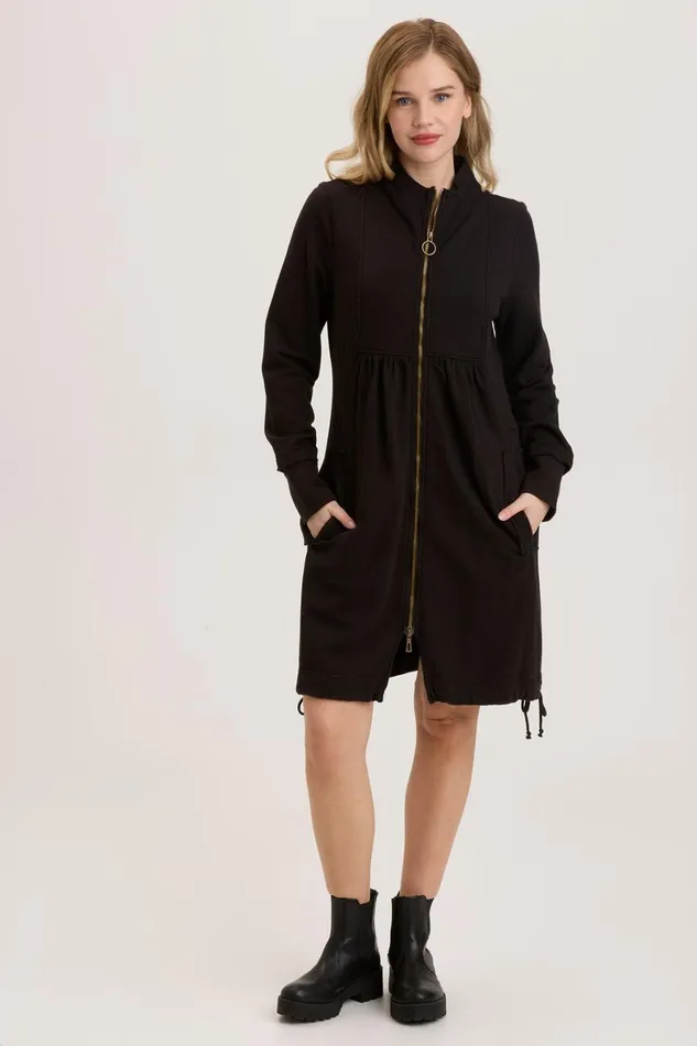 XCVI Fleece FunnelNeck Longcoat Women Jackets