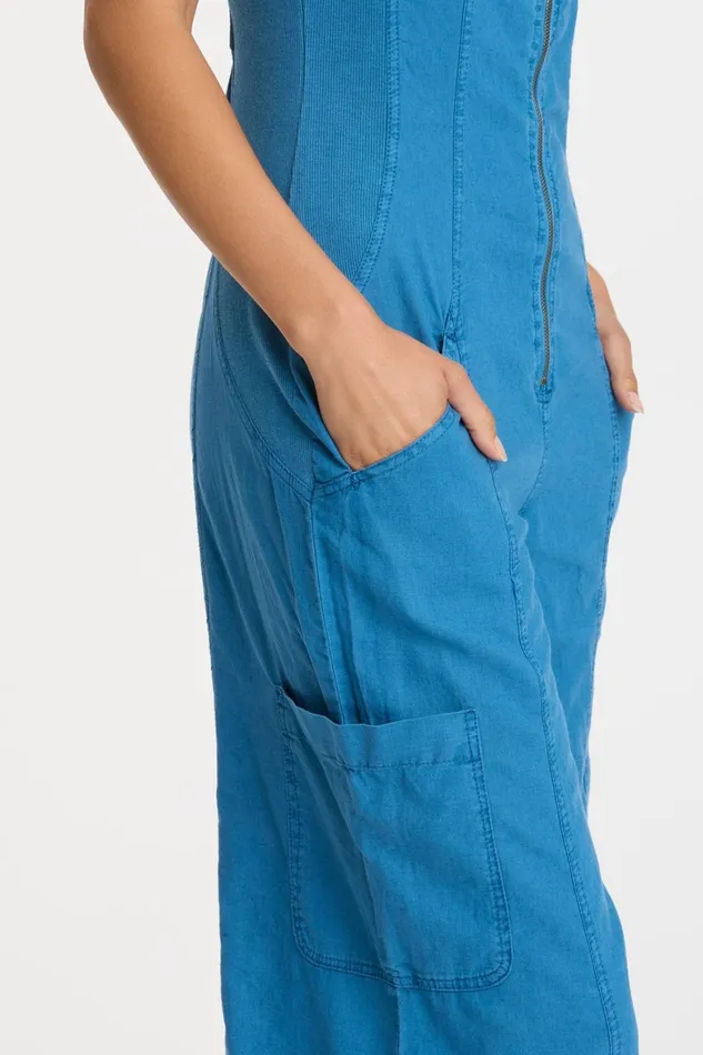 XCVI Linen Norris Jumpsuit Women Jumpsuits