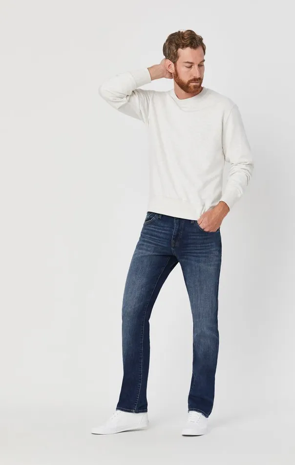 Zach Straight Leg In Mid Used Williamsburg Men Mavi Jeans Denim