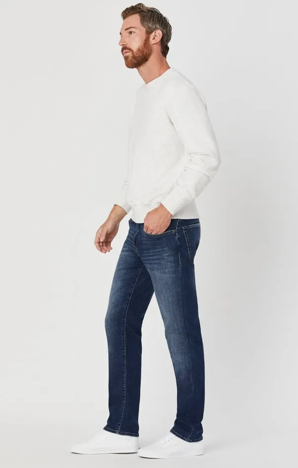 Zach Straight Leg In Mid Used Williamsburg Men Mavi Jeans Denim