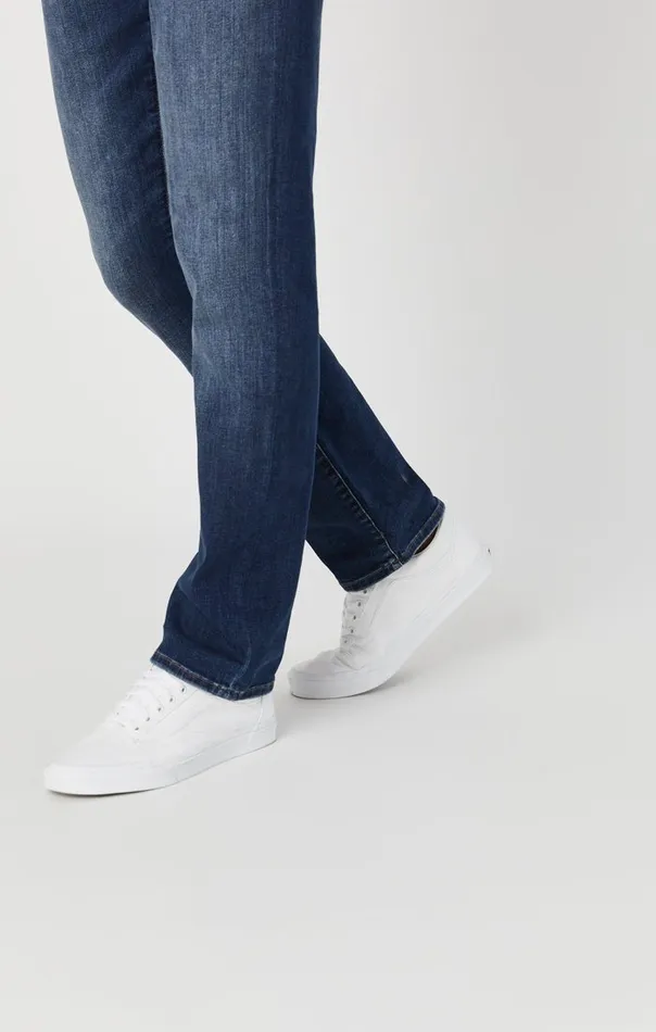 Zach Straight Leg In Mid Used Williamsburg Men Mavi Jeans Denim